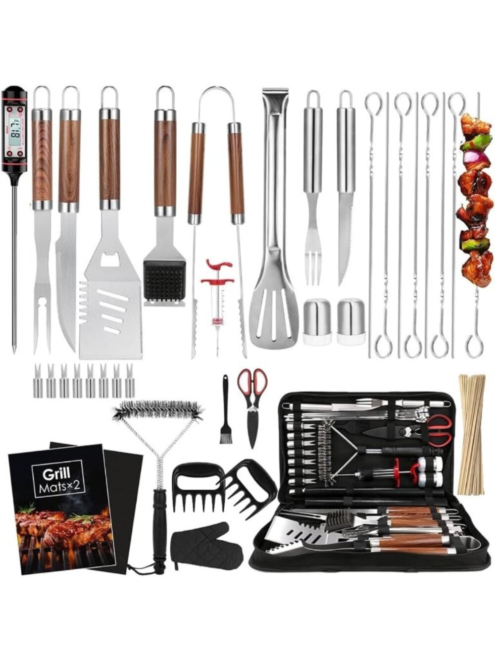 137PCS Griddle Accessories Kit - Stainless Steel Grill Tools, Meat Thermometer